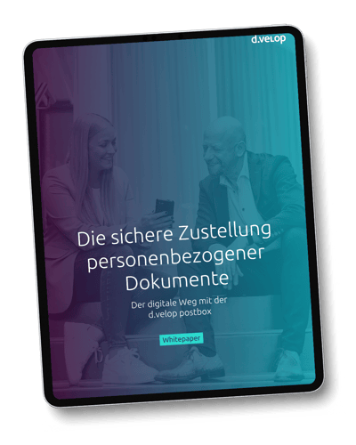 Mockup Tablet WP Zustellung personenbezogener Dokumente